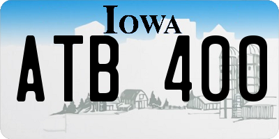 IA license plate ATB400