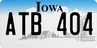 IA license plate ATB404