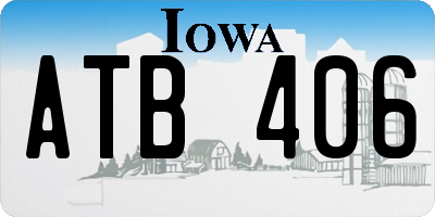 IA license plate ATB406