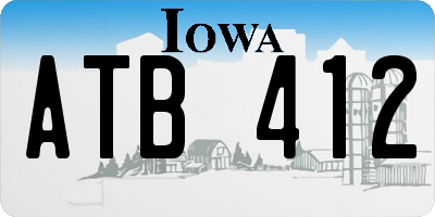 IA license plate ATB412