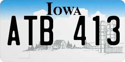 IA license plate ATB413