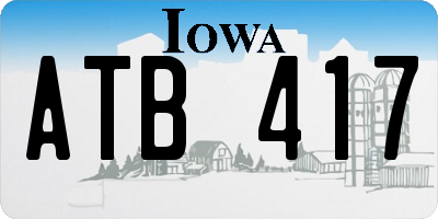 IA license plate ATB417