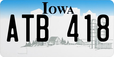 IA license plate ATB418