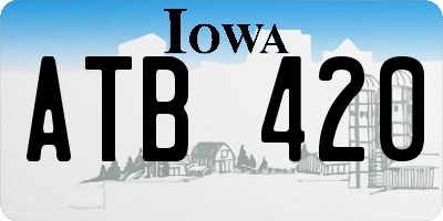 IA license plate ATB420