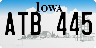 IA license plate ATB445