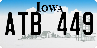 IA license plate ATB449