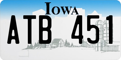 IA license plate ATB451