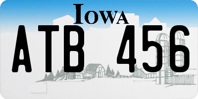 IA license plate ATB456