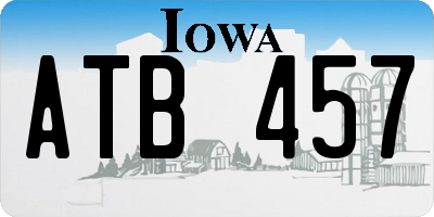 IA license plate ATB457