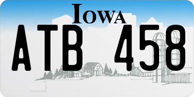 IA license plate ATB458