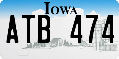 IA license plate ATB474