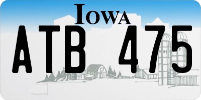 IA license plate ATB475