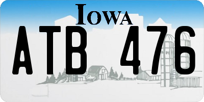 IA license plate ATB476