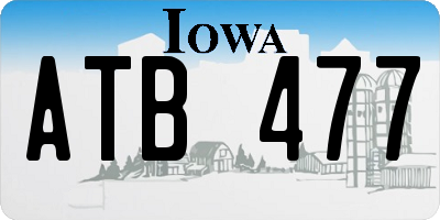 IA license plate ATB477