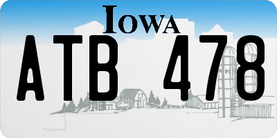 IA license plate ATB478