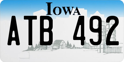 IA license plate ATB492