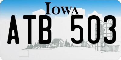 IA license plate ATB503