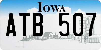 IA license plate ATB507