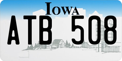IA license plate ATB508