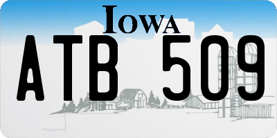 IA license plate ATB509