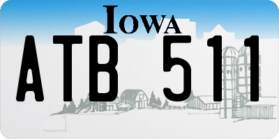 IA license plate ATB511
