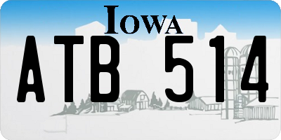 IA license plate ATB514