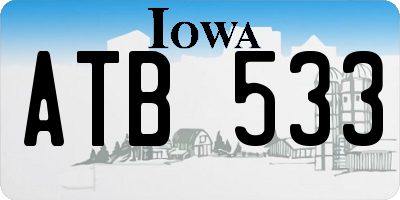 IA license plate ATB533