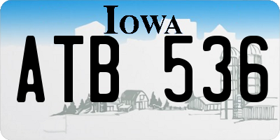 IA license plate ATB536