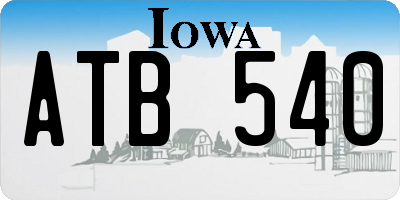IA license plate ATB540