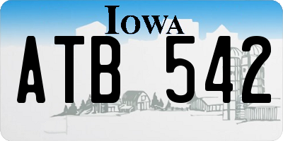 IA license plate ATB542