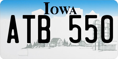 IA license plate ATB550