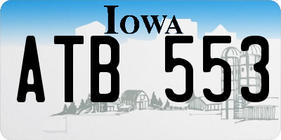 IA license plate ATB553