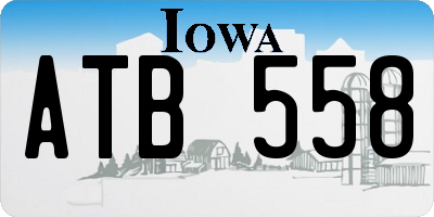 IA license plate ATB558