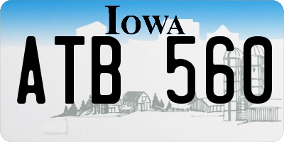 IA license plate ATB560