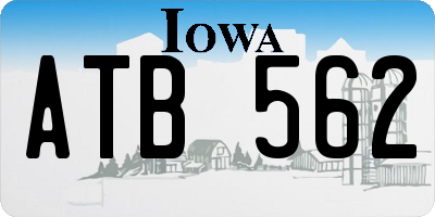 IA license plate ATB562