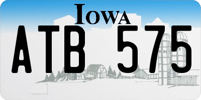 IA license plate ATB575
