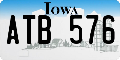 IA license plate ATB576