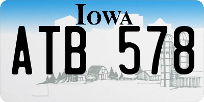 IA license plate ATB578