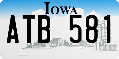 IA license plate ATB581