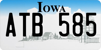 IA license plate ATB585