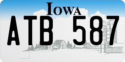 IA license plate ATB587