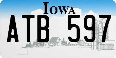 IA license plate ATB597