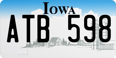 IA license plate ATB598