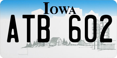 IA license plate ATB602