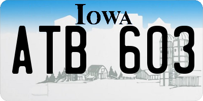 IA license plate ATB603