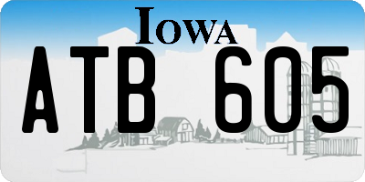 IA license plate ATB605