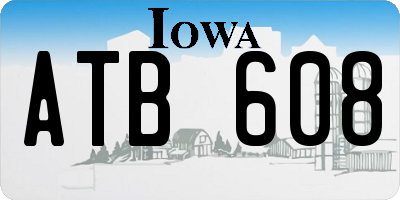 IA license plate ATB608