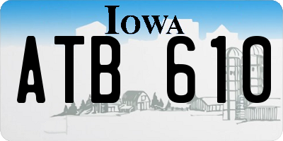 IA license plate ATB610