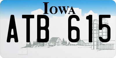 IA license plate ATB615