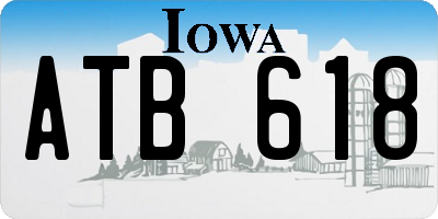IA license plate ATB618